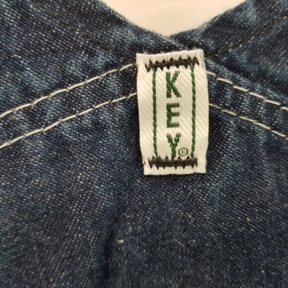 Vintage Key Imperial Overalls Bibs Mens 48X30 Denim Blue Jeans   Workwear - Picture 10 of 11